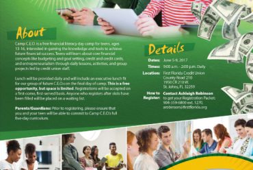 First Florida Credit Union – Camp C.E.O. Financial Literacy Summer Camp